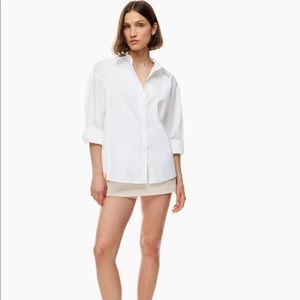Babaton oversized white blouse